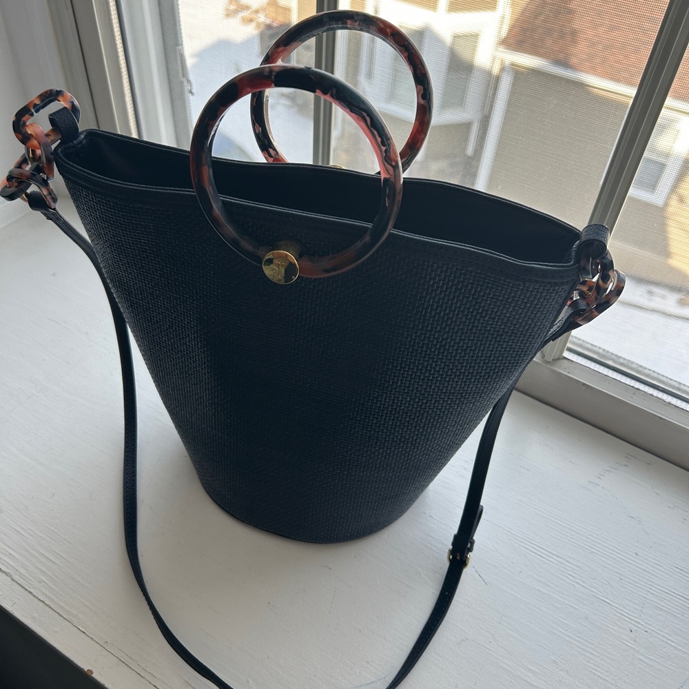 Ted Baker London Blue Shoulder Bag with Unique Shape and Adjustable Strap